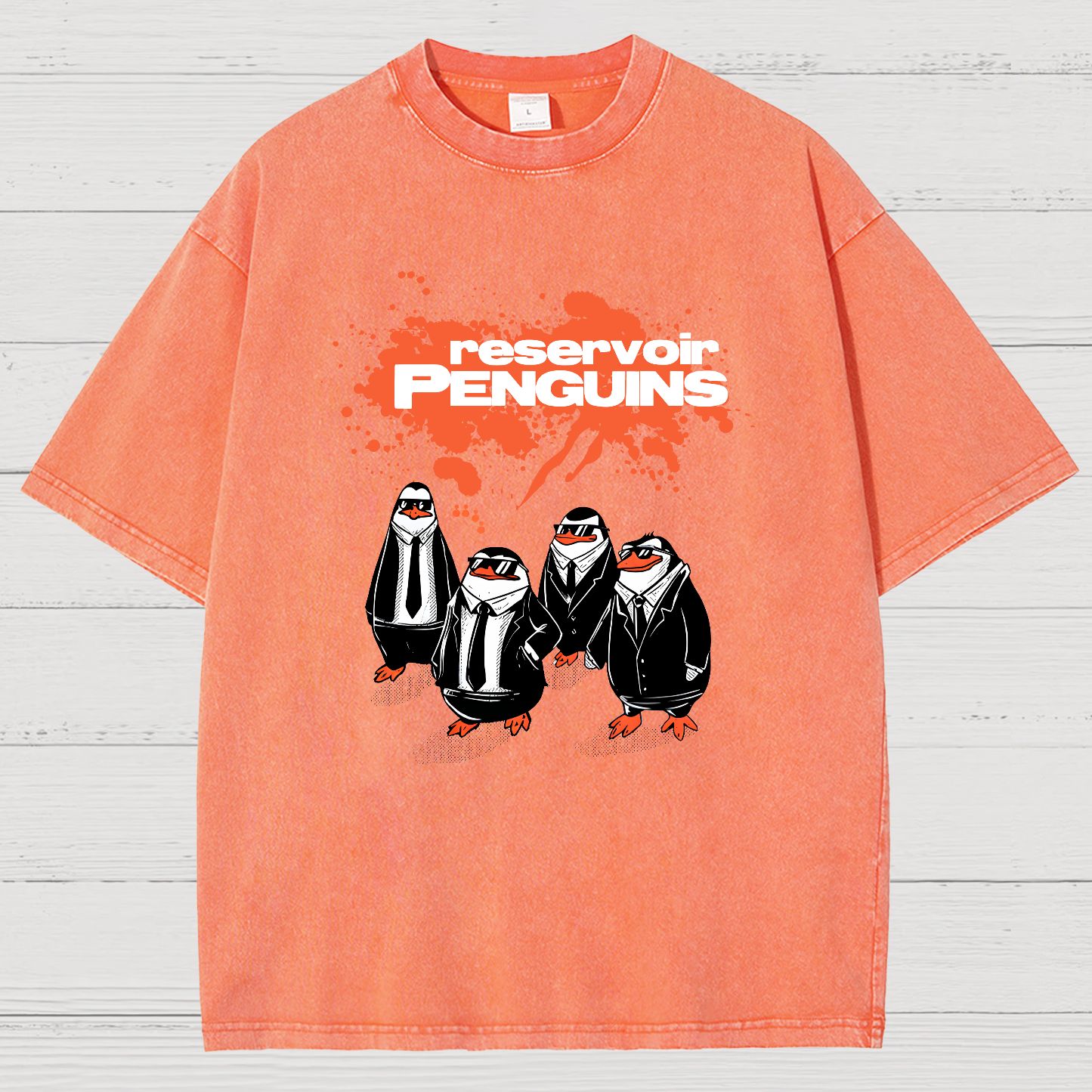 Reservoir Penguins Geeky Vintage Distressed T-shirt