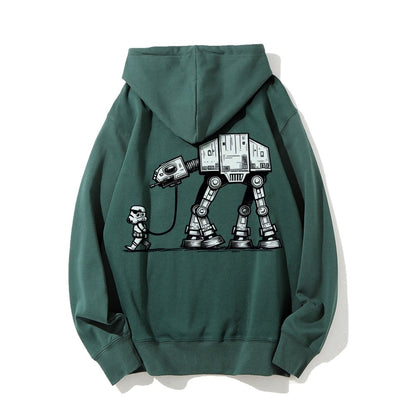 Galactic Robot Dog - Planetary Skirmishes Printed Back Unisex Cotton Hoodie