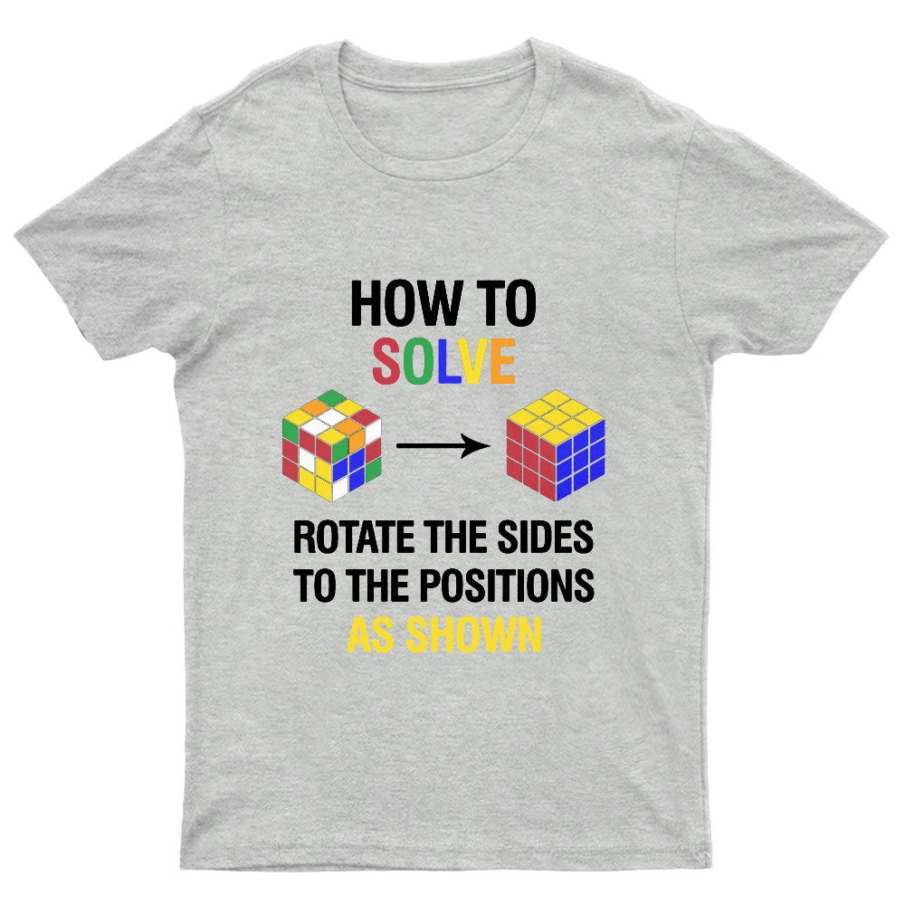 How To Solve Competitive Puzzle Funny Speed Cubing Geeky T-Shirt
