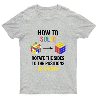 How To Solve Competitive Puzzle Funny Speed Cubing Geeky T-Shirt