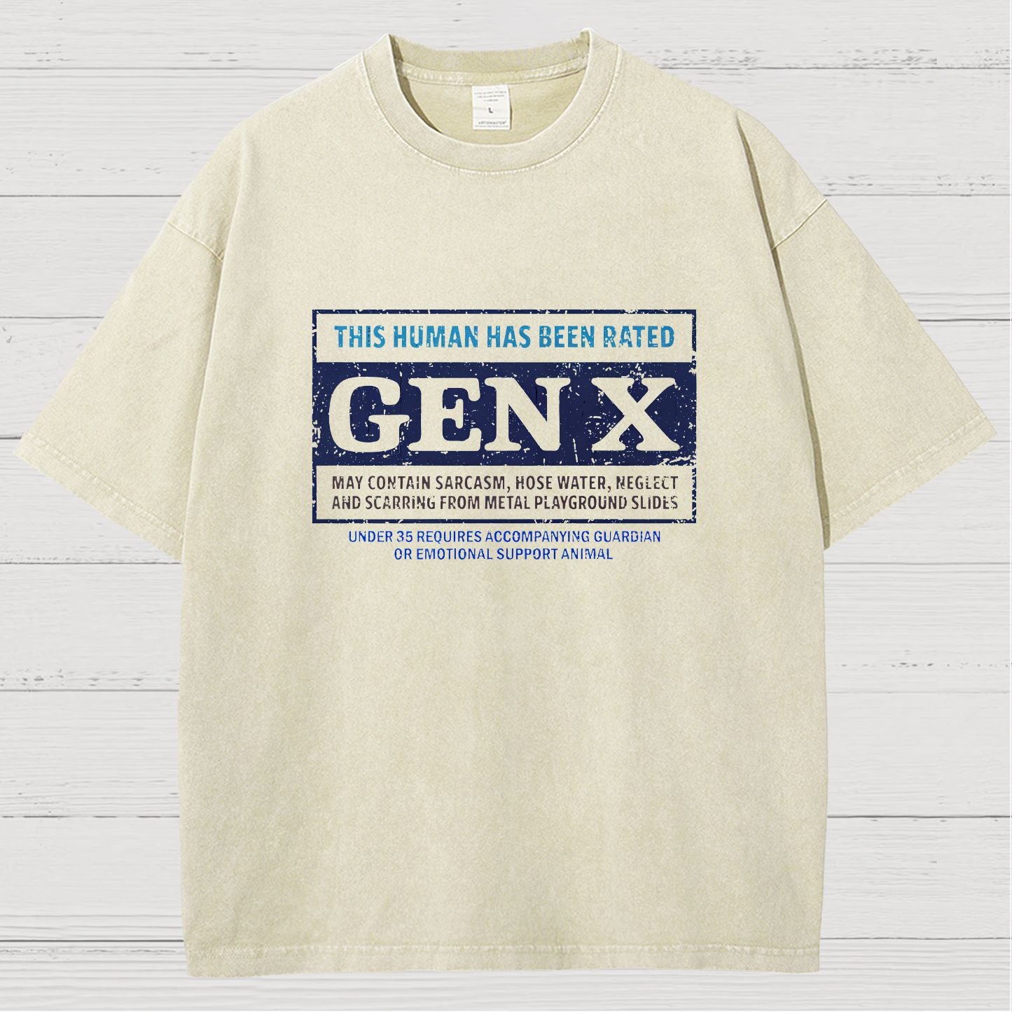 RATED GEN X Vintage Distressed T-shirt