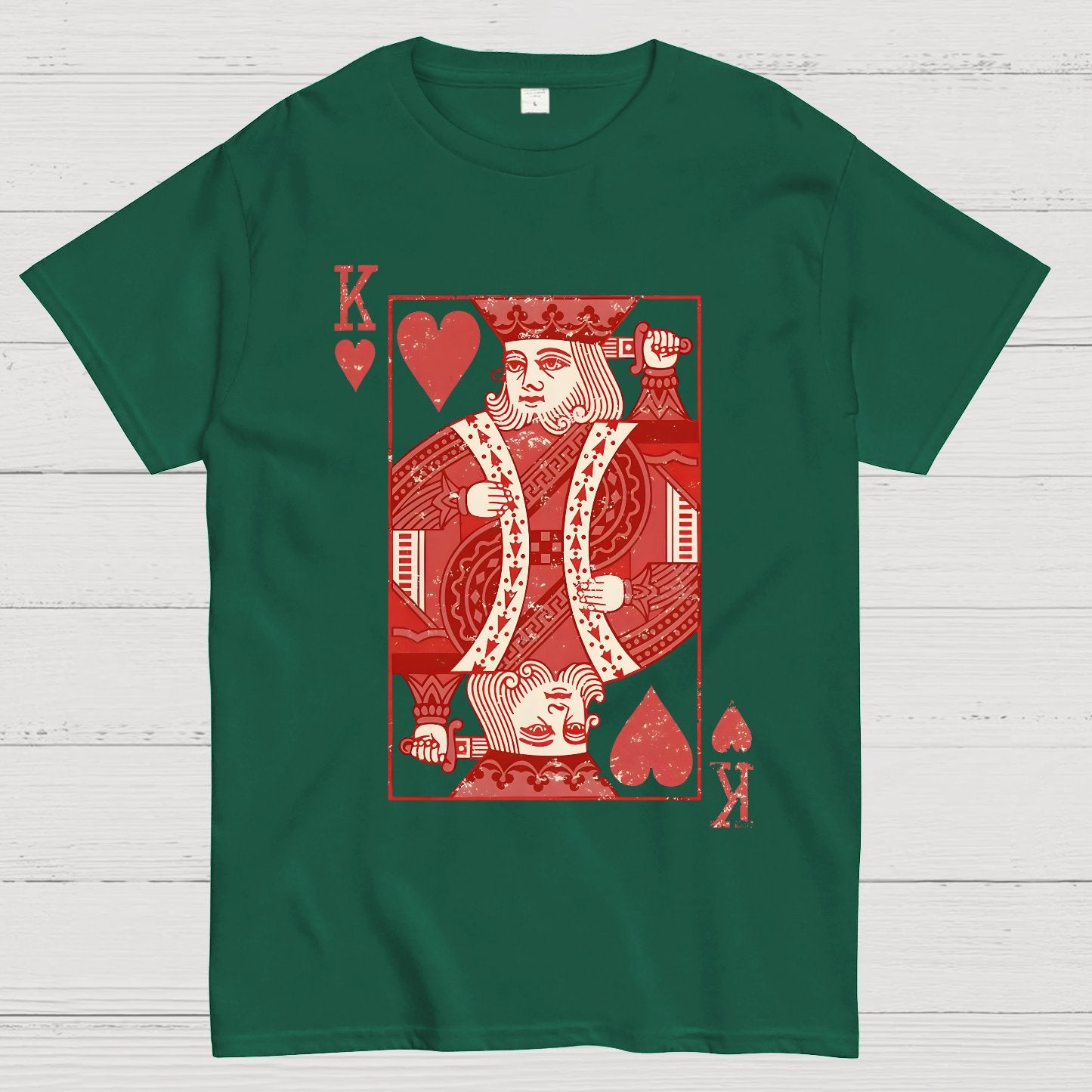 King of Hearts Valentine Shirt Matching Couple Gift Geek T-Shirt