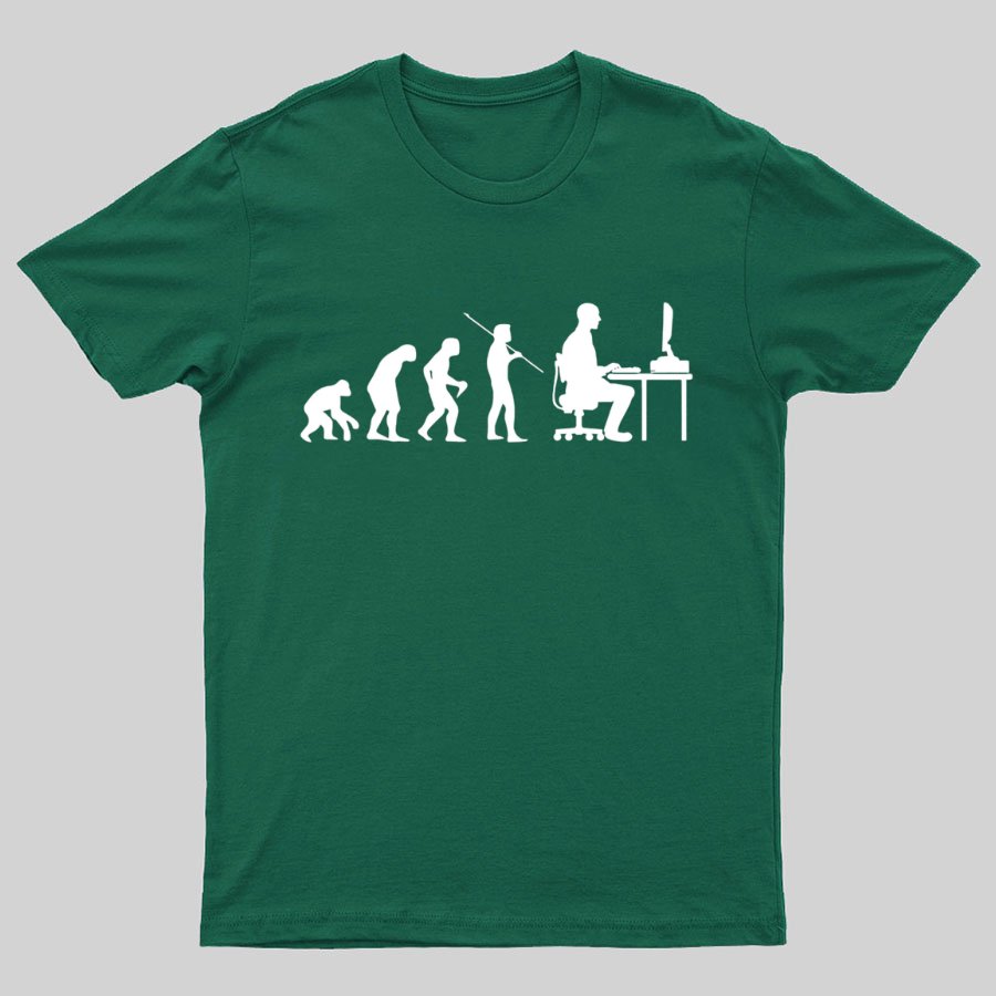 Computer Worker Evolution Shirt, Programmer T-Shirt