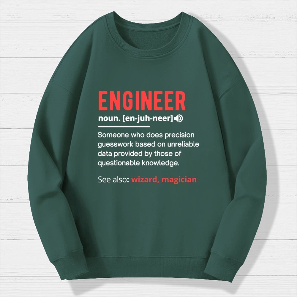 Engineer Definition Geek Cotton Sweatshirt