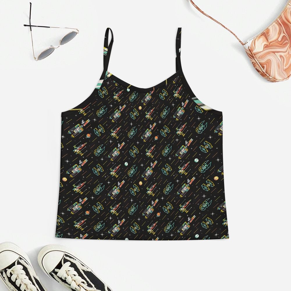 Flver Women's Geek Suspender Cami Set