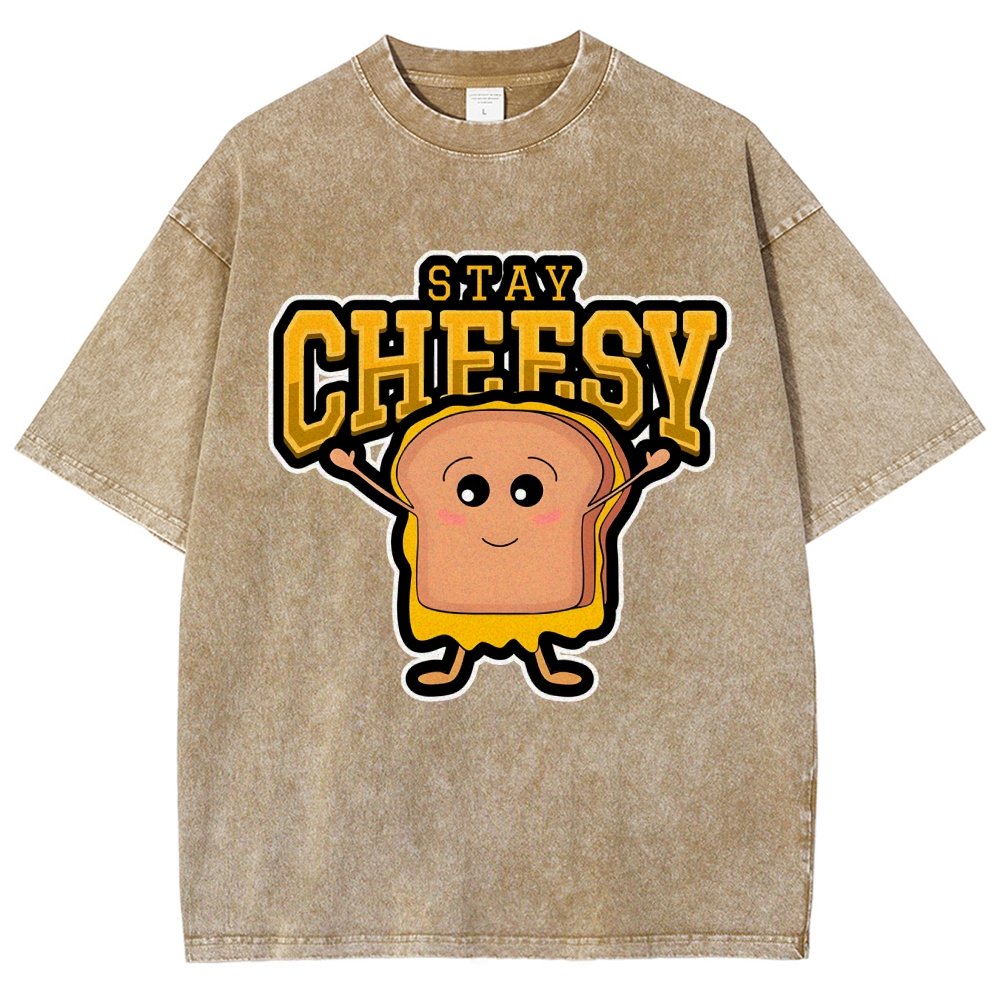 Sandwich Stay Cheesy Vintage Distressed T-shirt