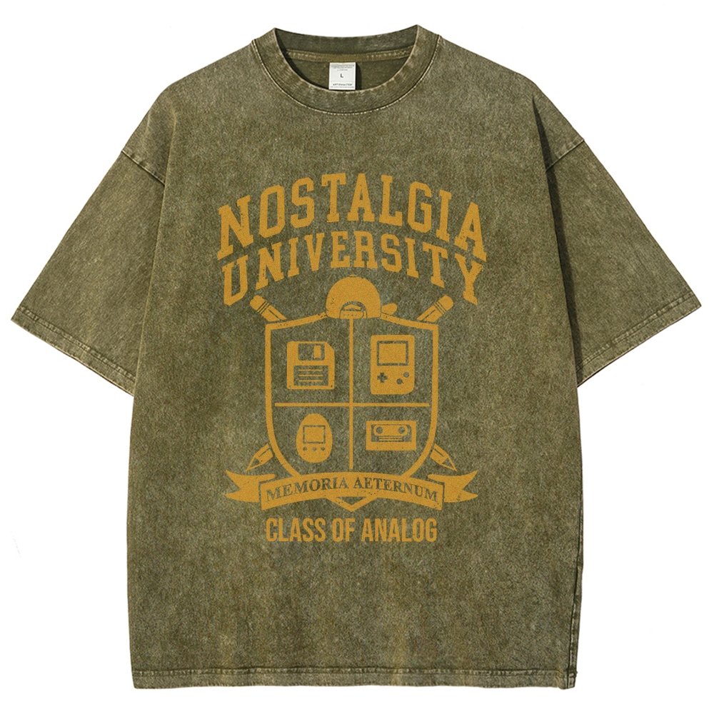 Nostalgia University Vintage Distressed T-shirt