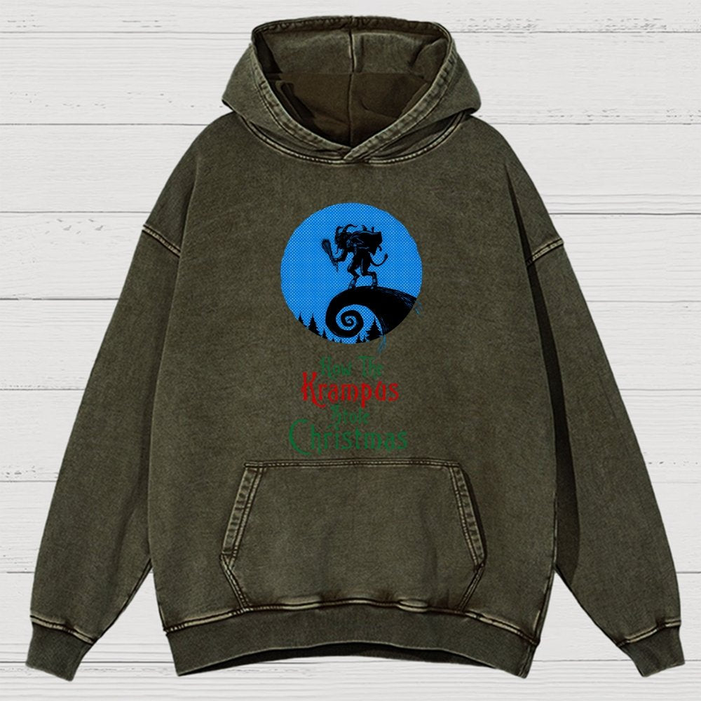 Krampus Vintage Distressed Hoodie