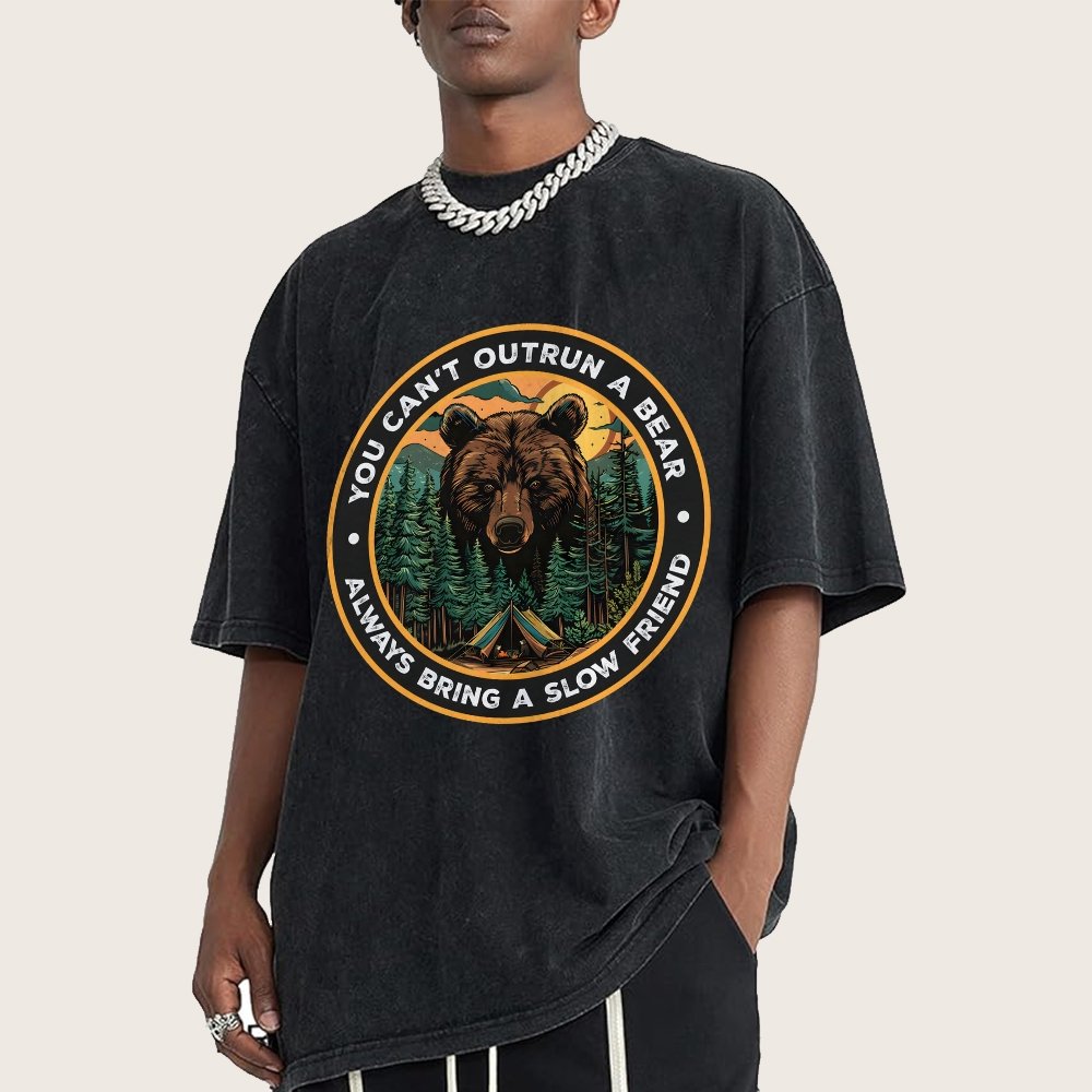 You Can't Outrun A Bear Vintage Distressed T-shirt