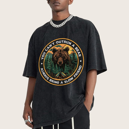 You Can't Outrun A Bear Vintage Distressed T-shirt