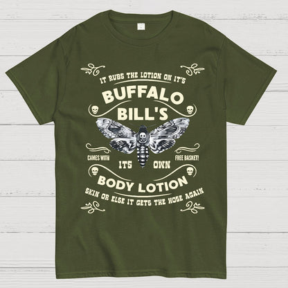 Mysterious Goth Body Lotion Deaths Head Moth Horror Geek T-Shirt
