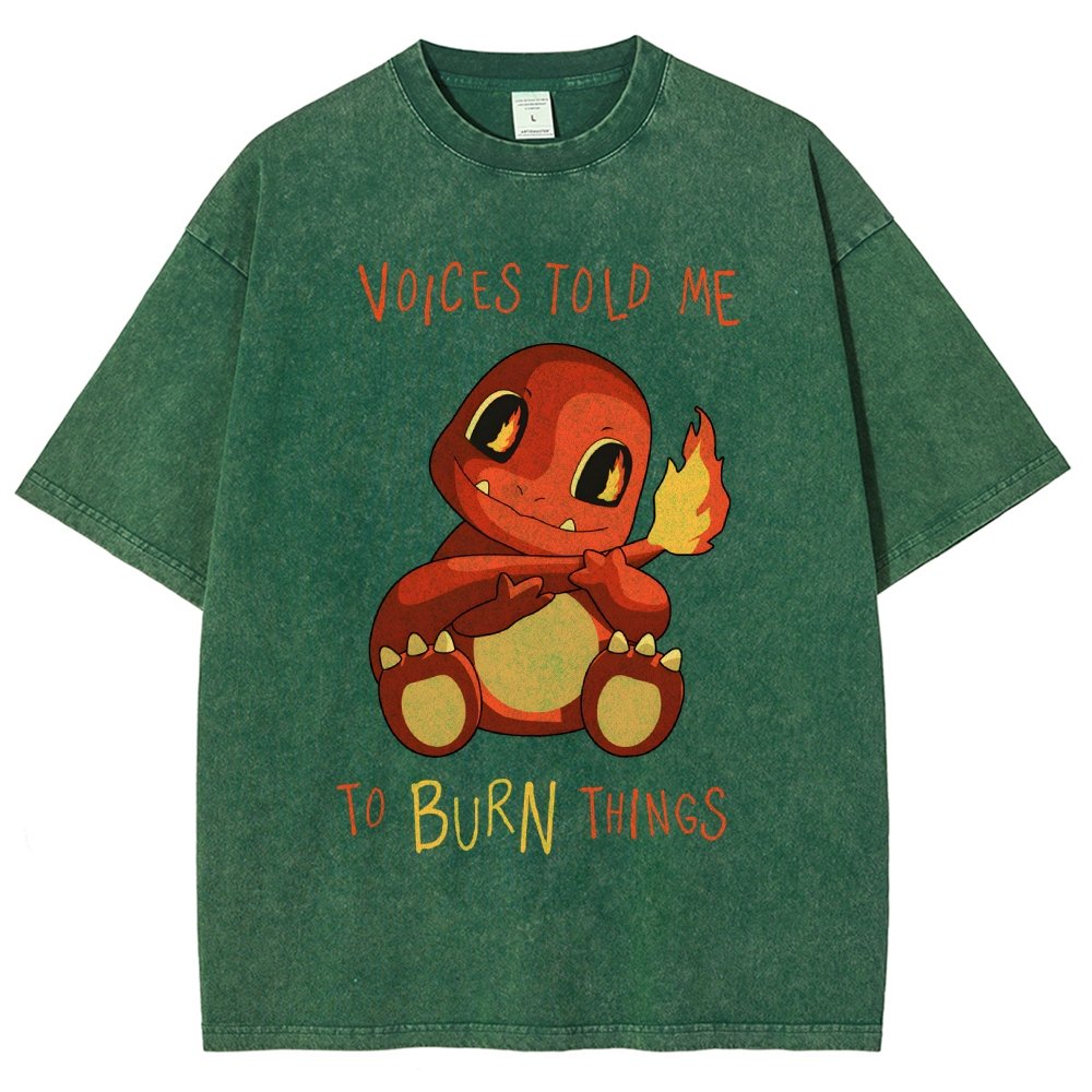 Game Voices Told me to Burn Things Vintage Distressed T-shirt