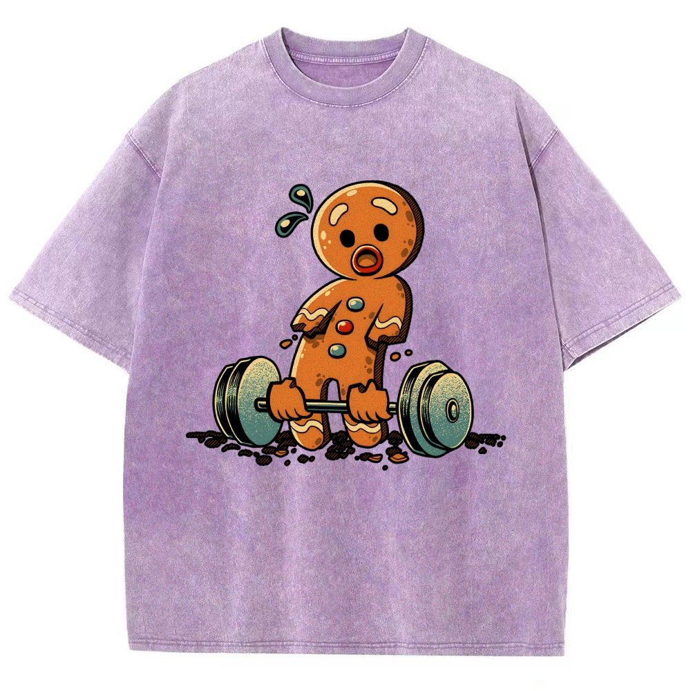 Gingerbread Workout Loosing Arms Vintage Distressed T-shirt