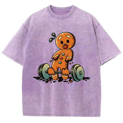 Gingerbread Workout Loosing Arms Vintage Distressed T-shirt
