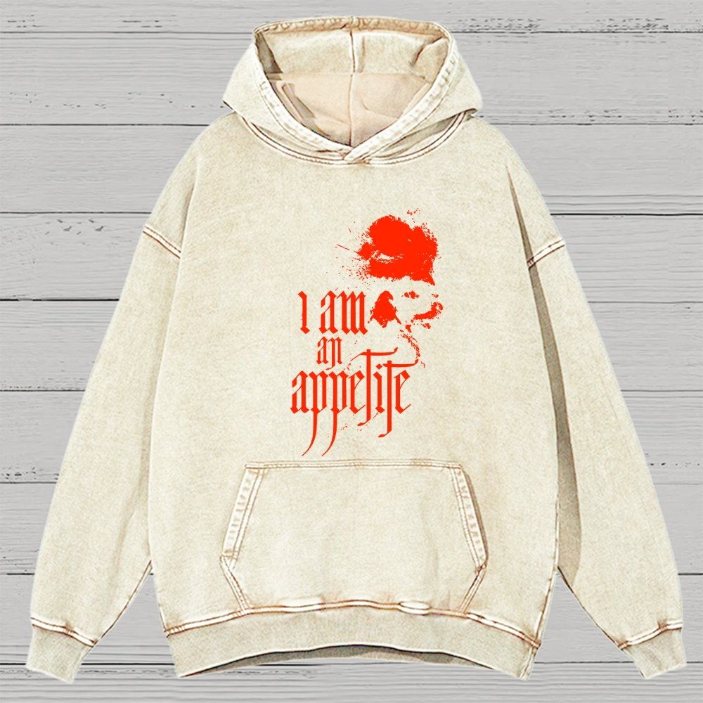I Am An Appetite Vintage Distressed Hoodie