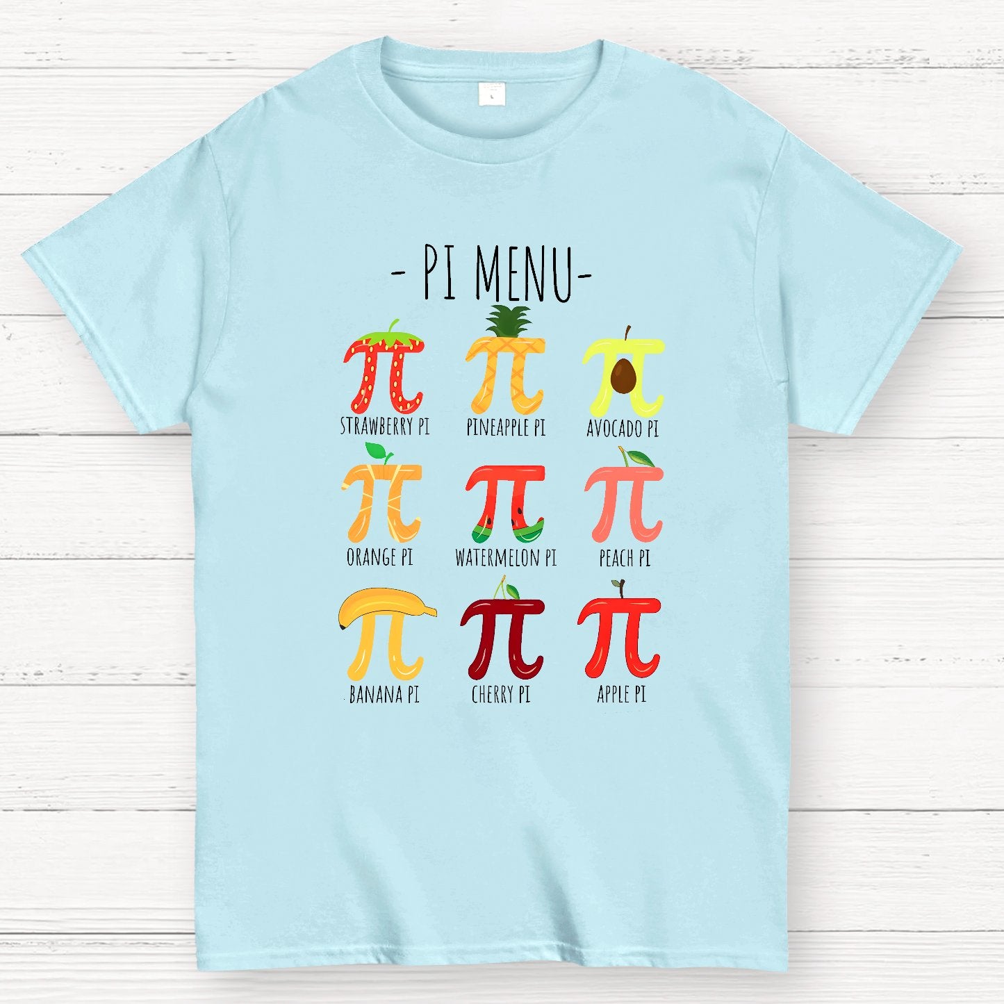 Pi Menu Math Teacher Nerd T-Shirt