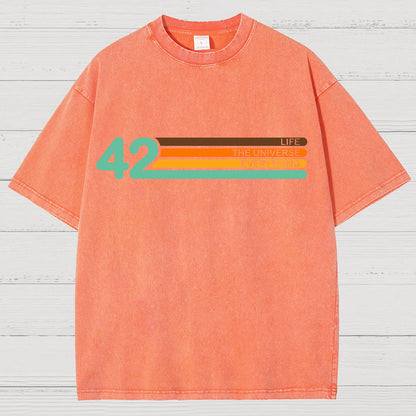 42  Life The Universe And Everything Vintage Distressed T-shirt