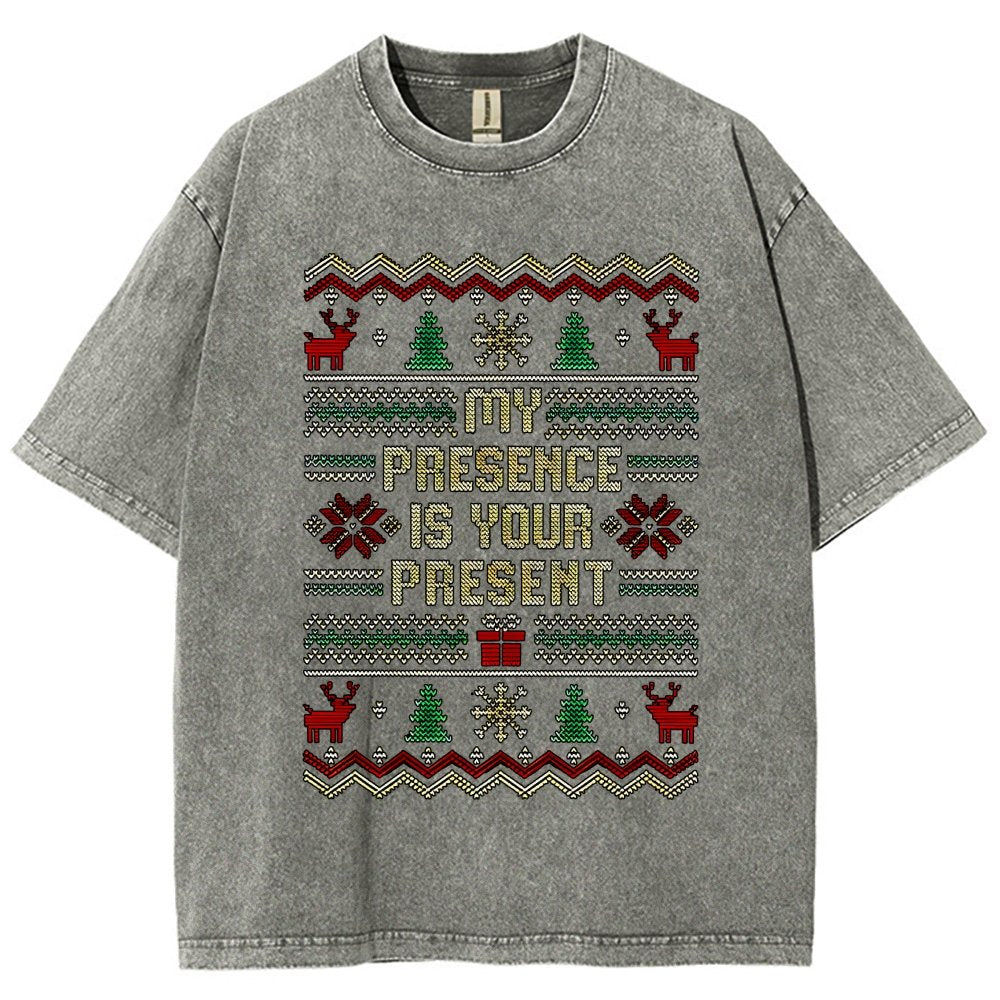 My Presence Is Your Present Vintage Distressed T-shirt