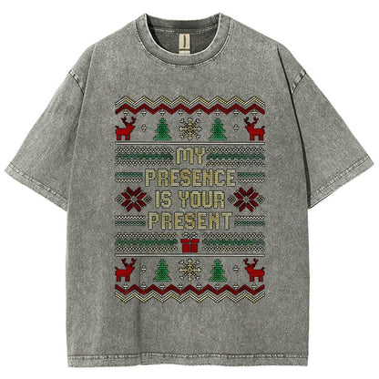 My Presence Is Your Present Vintage Distressed T-shirt