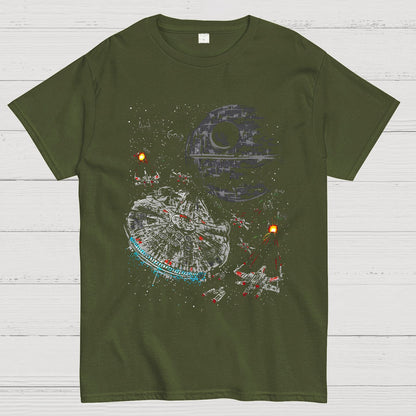 Epic Space Battle Geeky T-Shirt