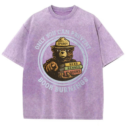 Only You Can Prevent Book Burnings Vintage Distressed T-shirt