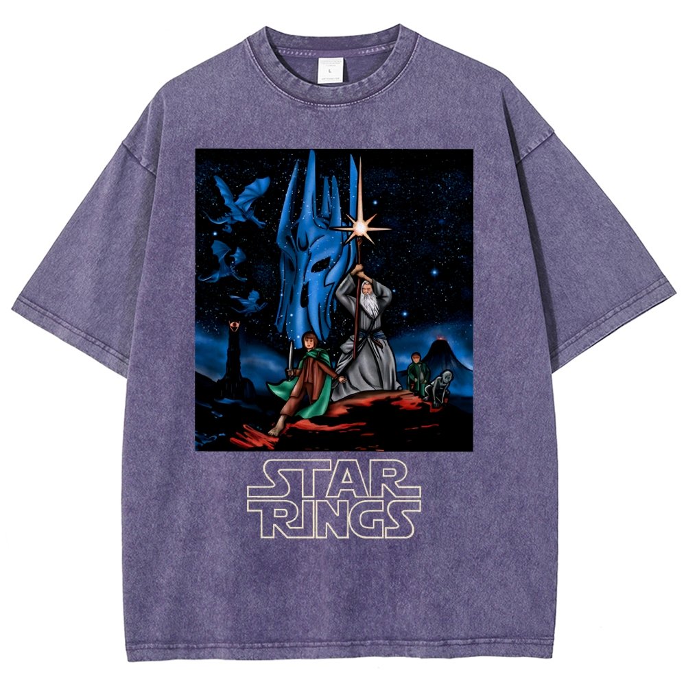 Star Rings Vintage Distressed T-shirt