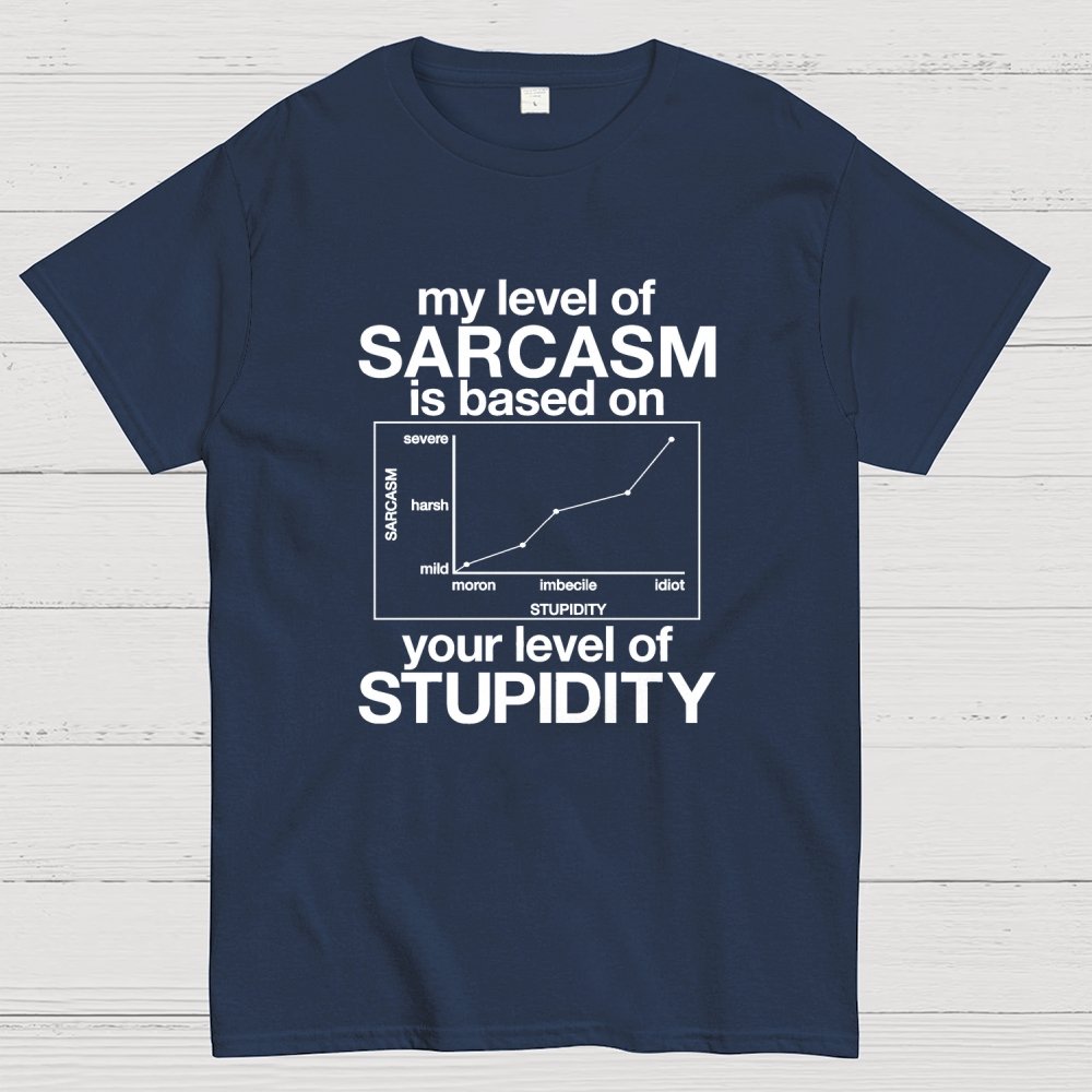 Sarcasm Level Chart Geek T-Shirt