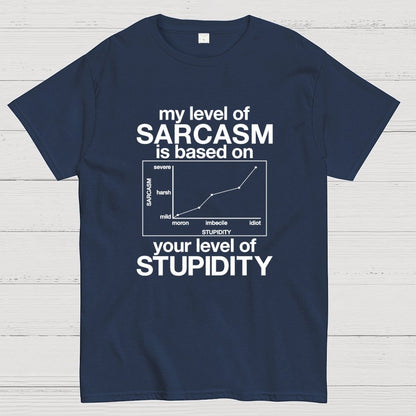 Sarcasm Level Chart Geek T-Shirt