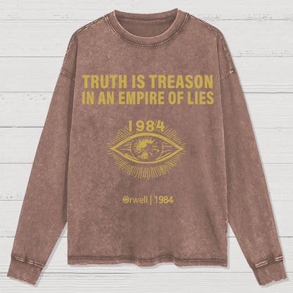 Orwell 1984 Washed Long Sleeve Tee