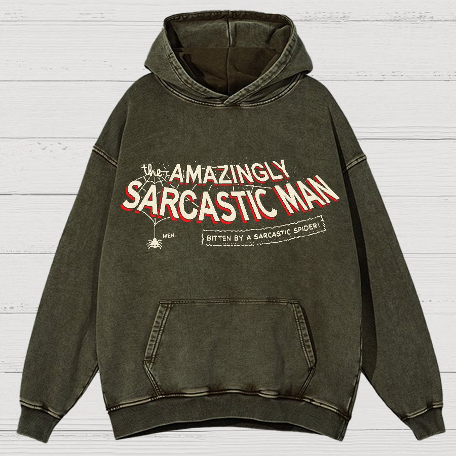 Amazingly Sarcastic Man Vintage Distressed Hoodie