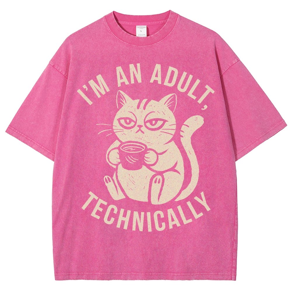 I'm An Adult Technically Vintage Distressed T-shirt
