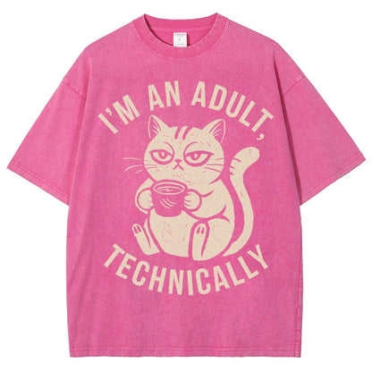 I'm An Adult Technically Vintage Distressed T-shirt