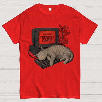System Crash Cat Geek T-Shirt