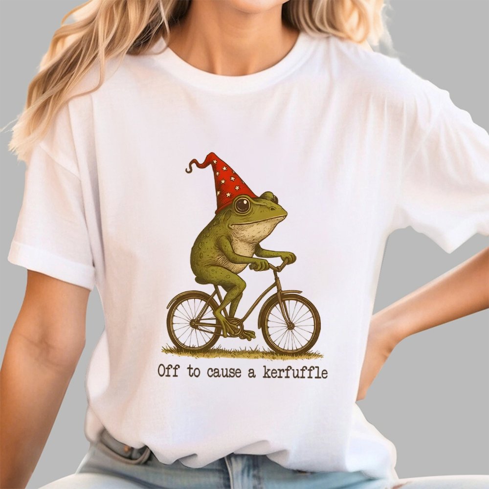Off To Cause A Kerfuffle Frog Geek T-Shirt