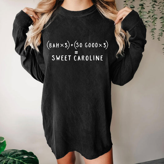 Sweet Caroline Geek Washed Long Sleeve Tee