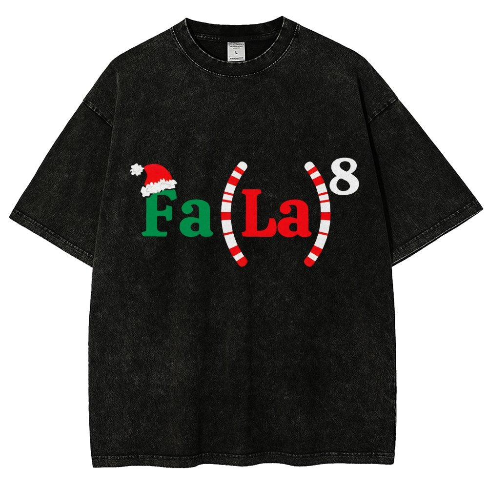Fa La La La La Christmas Math Vintage Distressed T-shirt