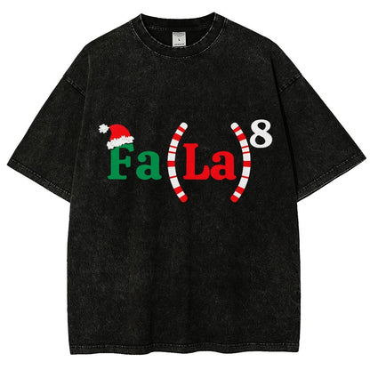 Fa La La La La Christmas Math Vintage Distressed T-shirt