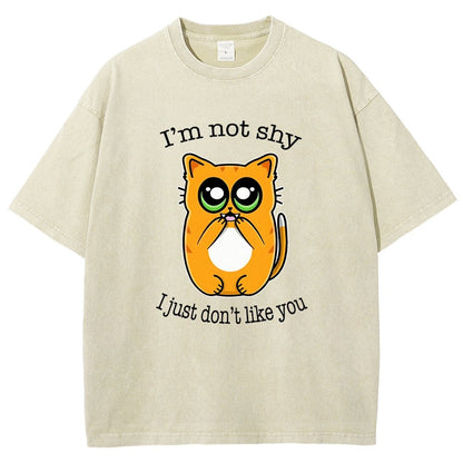 Not Shy Vintage Distressed T-shirt