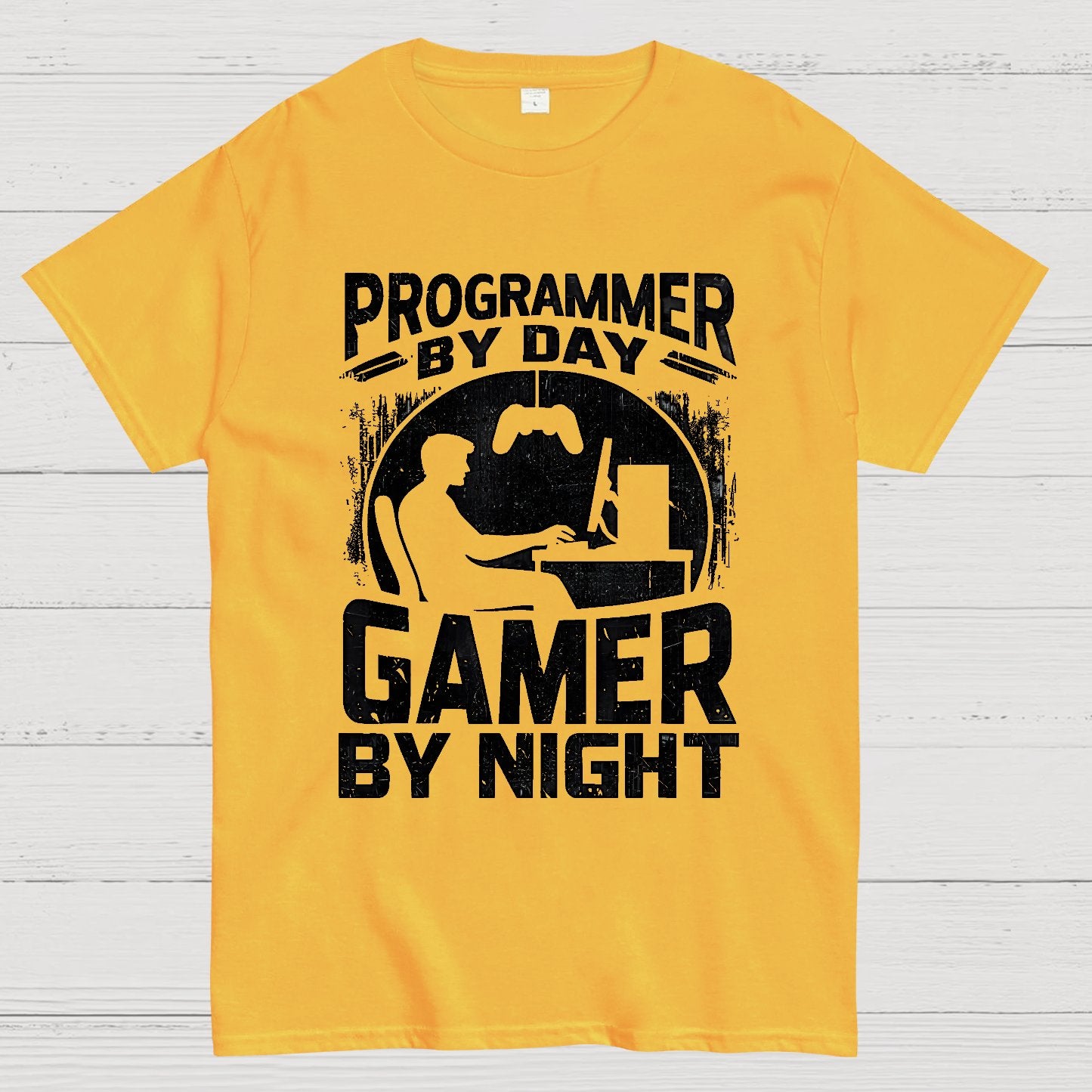 Programmer By Day Gamer By Night Computer Programming T-Shirt