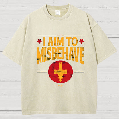 I Aim To Misbehave Vintage Distressed T-shirt