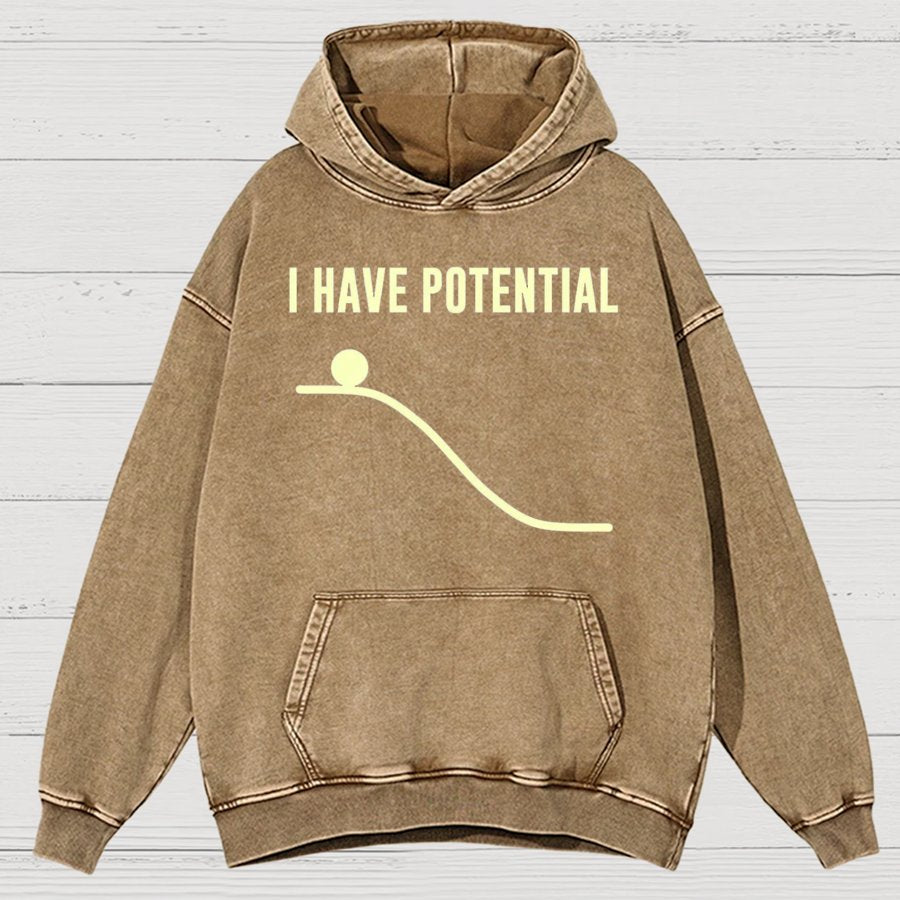I Have Potential Energy Science Vintage Distressed Hoodie