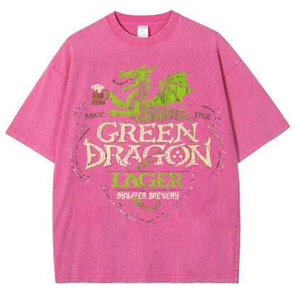 Green Dragon LageVintage Distressed T-shirt