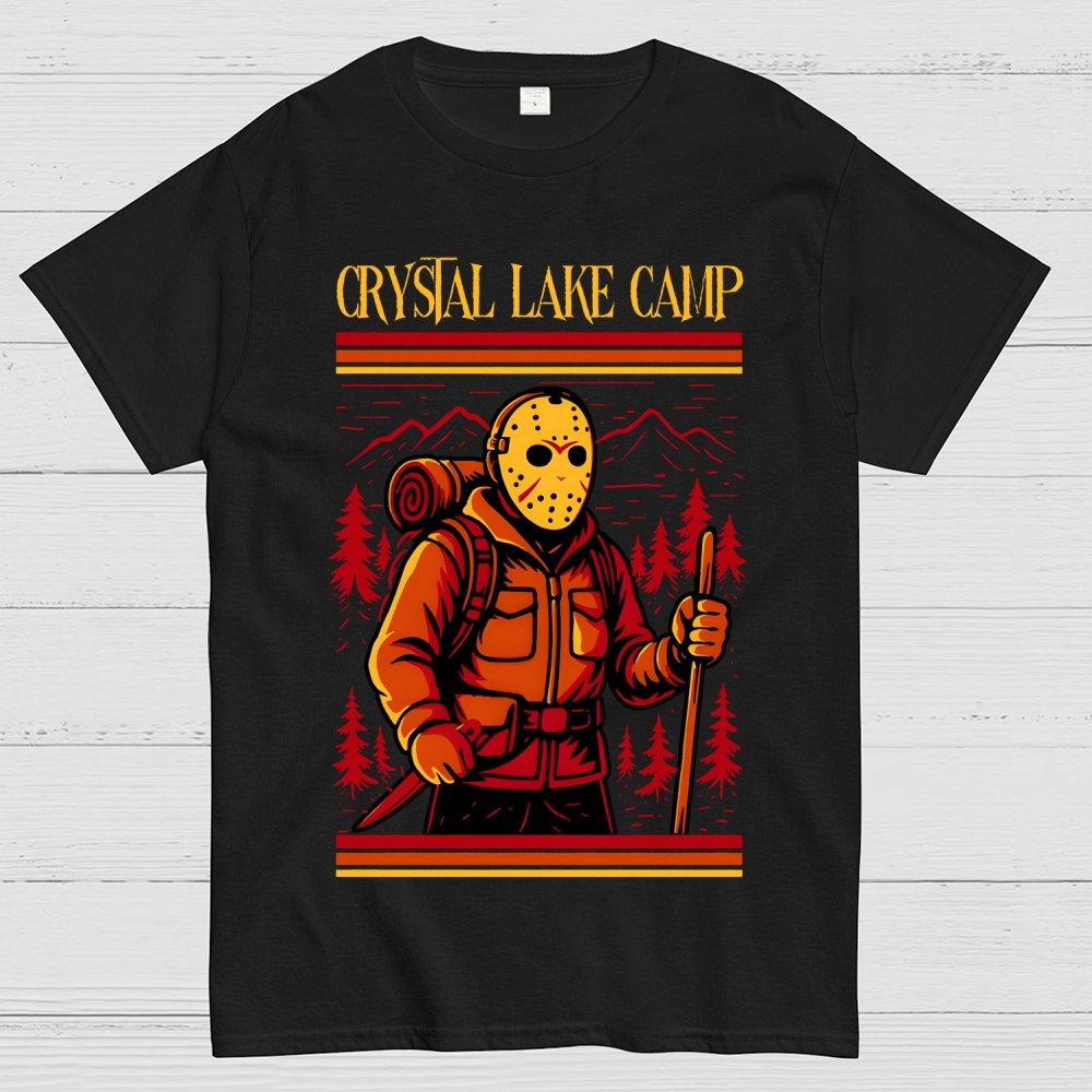 Retro Slasher Camping Halloween Unisex Geek T-Shirt