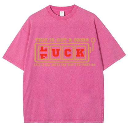 THIS IS NOT a Game — F(L)UCK Vintage Distressed T-shirt