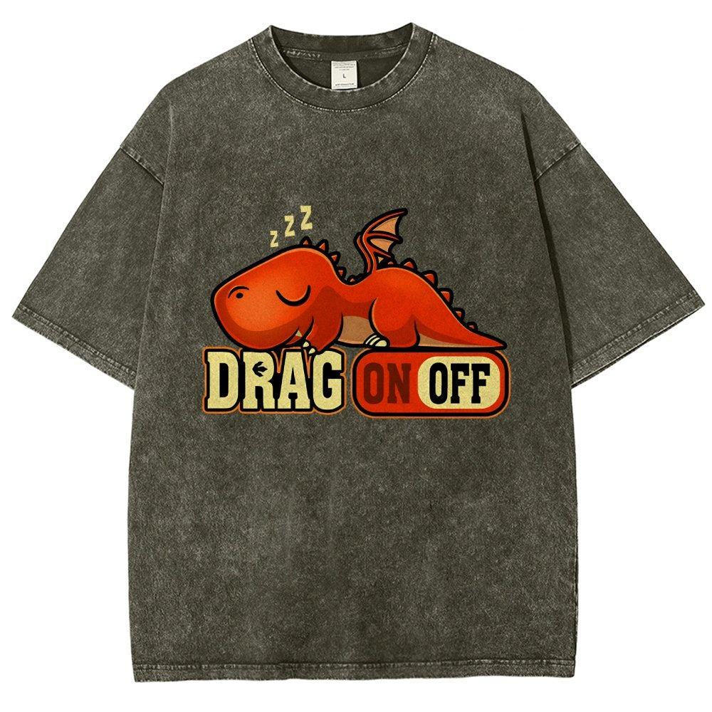 Drag On Off Vintage Distressed T-shirt