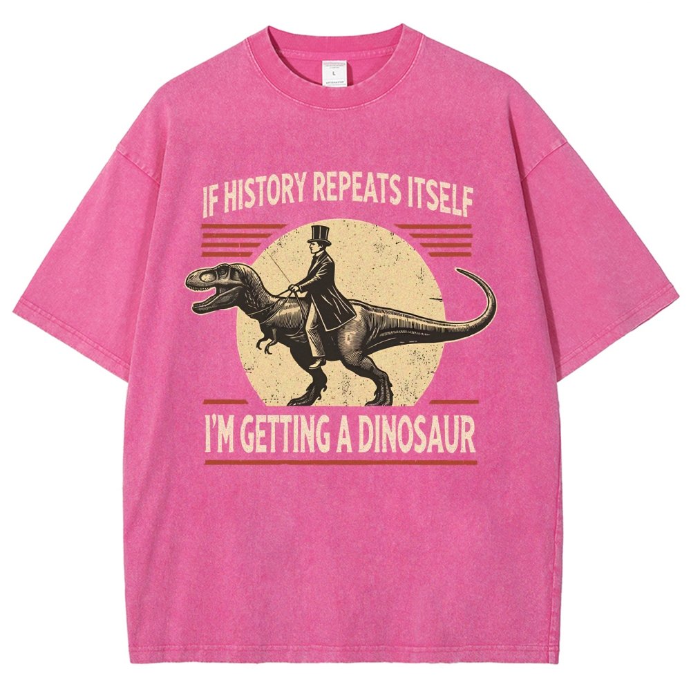 I'm Getting a Dinosaur Vintage Distressed T-shirt