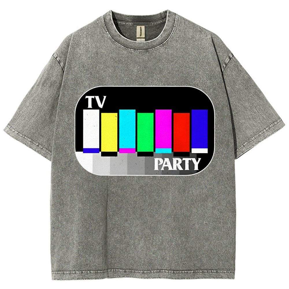 TV Party Vintage Distressed T-shirt