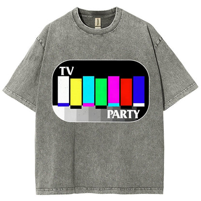 TV Party Vintage Distressed T-shirt