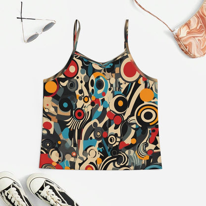 Abstract Art Women's Geek Suspender Cami Set