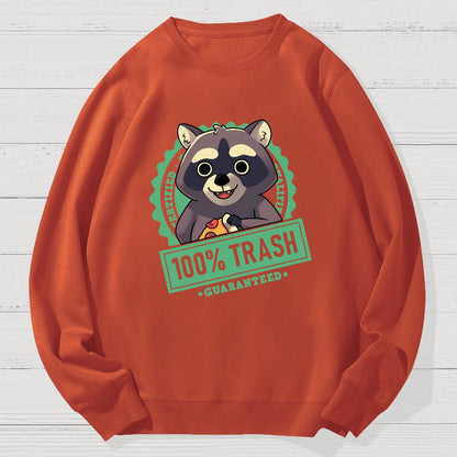 100% Cute Trash Panda Raccoon Seal Geek Cotton Sweatshirt